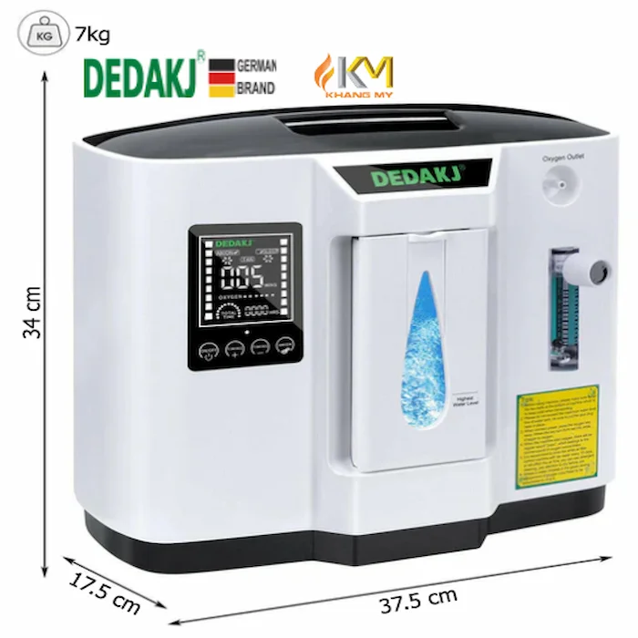Máy Tạo Oxy Y Tế Tại Nhà Cho Người Bệnh DEDAKJ 7 Lít DE-1A - ảnh 5